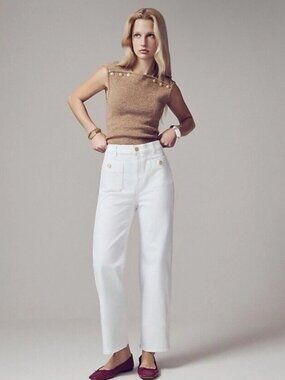J.Crew Sailor slim wide-leg jean ~ white - Size 32